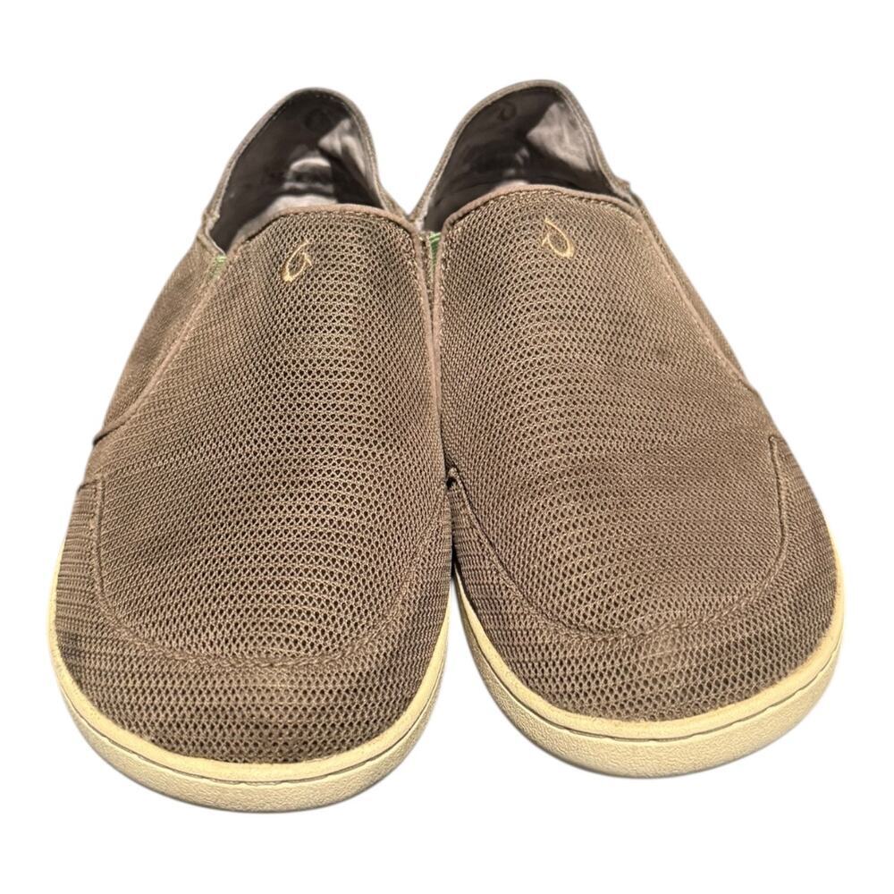 OluKai Nohea Mesh Slip On Casual Loafers Shoes Mustang/Lime Peel Men's Size 9.5 - Picture 4 of 9